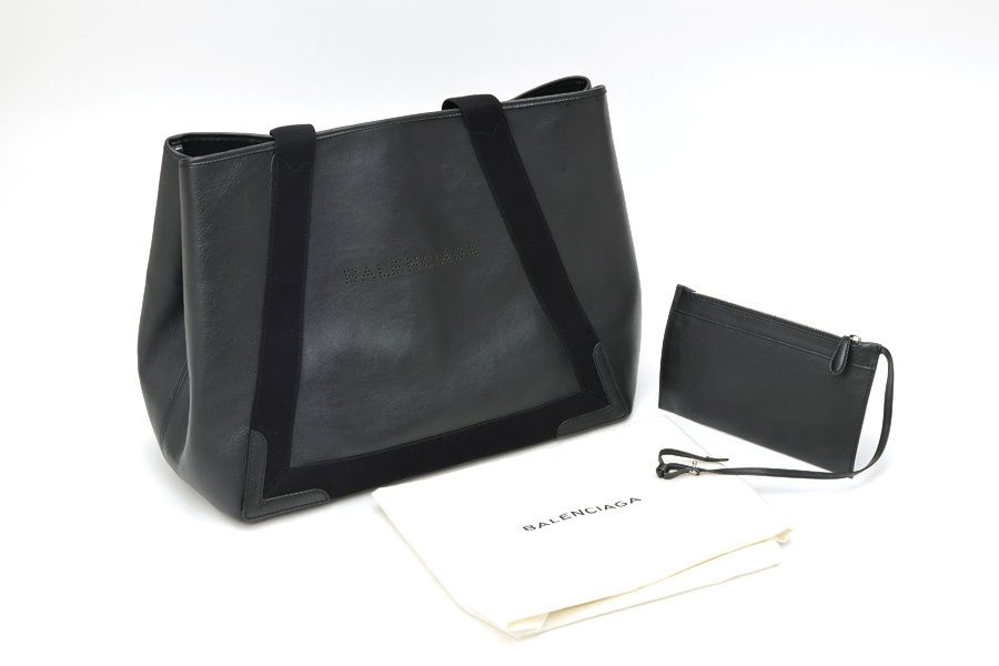 バレンシアガ / BALENCIAGA ネイビーカバス M / トートバッグ 339936