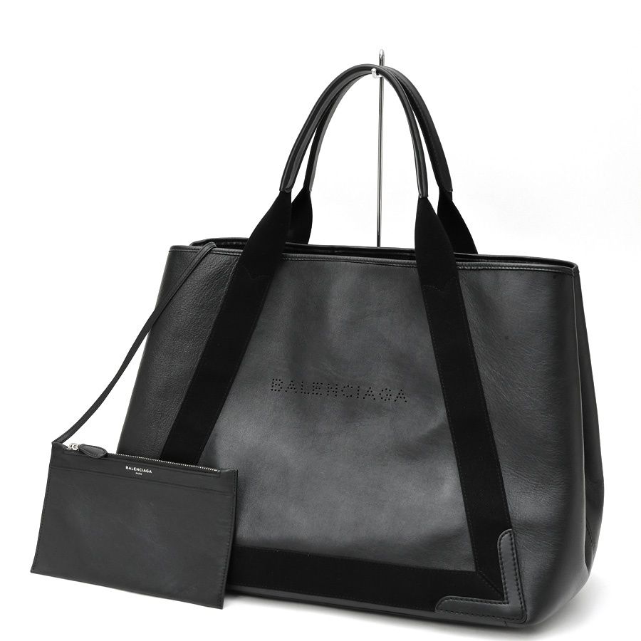 バレンシアガ / BALENCIAGA ネイビーカバス M / トートバッグ 339936