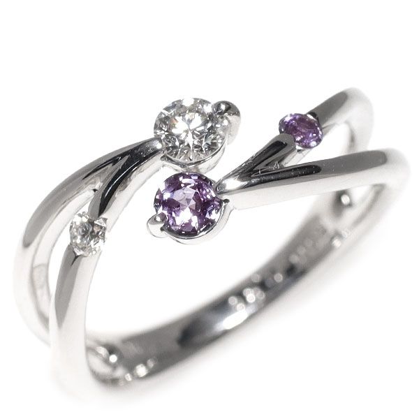 アレキサンドライト ダイヤモンド pt900 Pt900 アレキサンドライト ダイヤモンド リング 0.26ct D0.25ct 希少