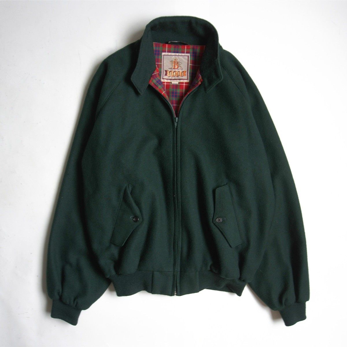 z*u様 BARACUTA バラクータ　重厚メルトン　ダッフルコート　グリーン 美品】BARACUTA 【G9 スウィングトップ ハリントンジャケット】 42