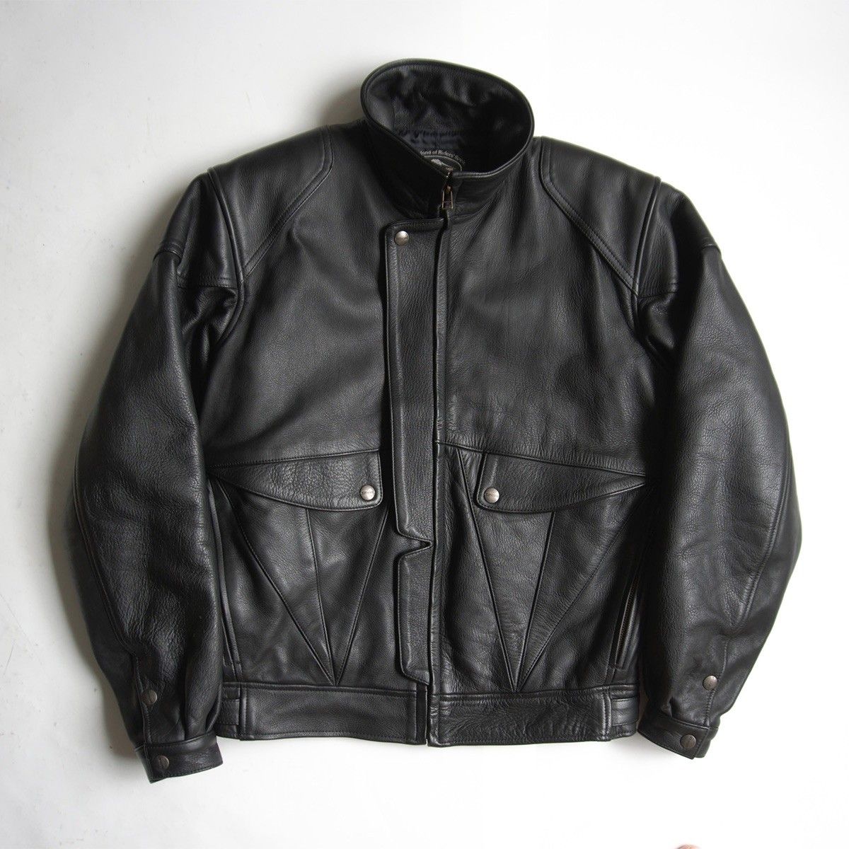 美品】KUSHITANI【レザー シングルライダース ジャケット】L ブラック