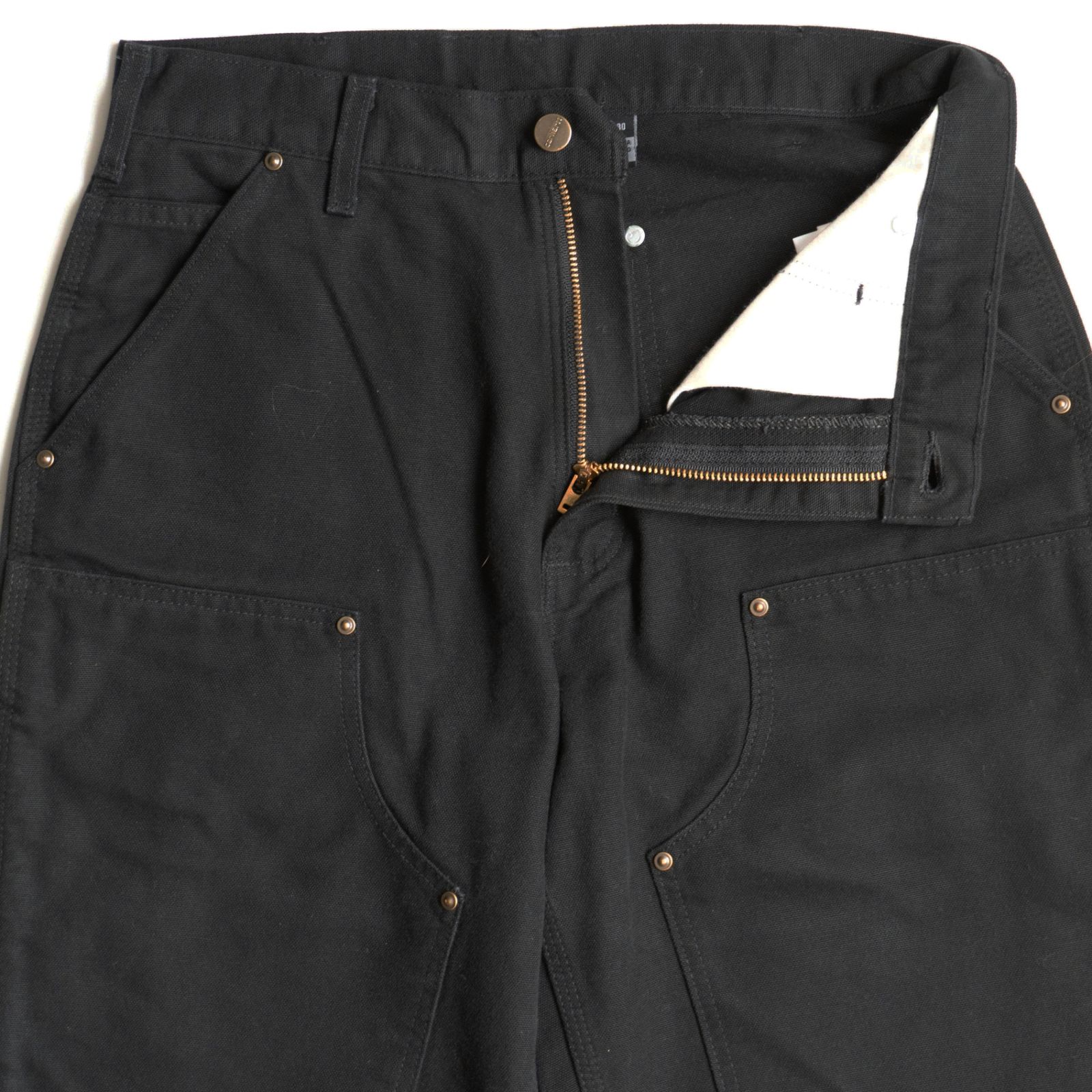 美品】Carhartt【USA製 ダブルニー ペインターパンツ】32×30 ブラック