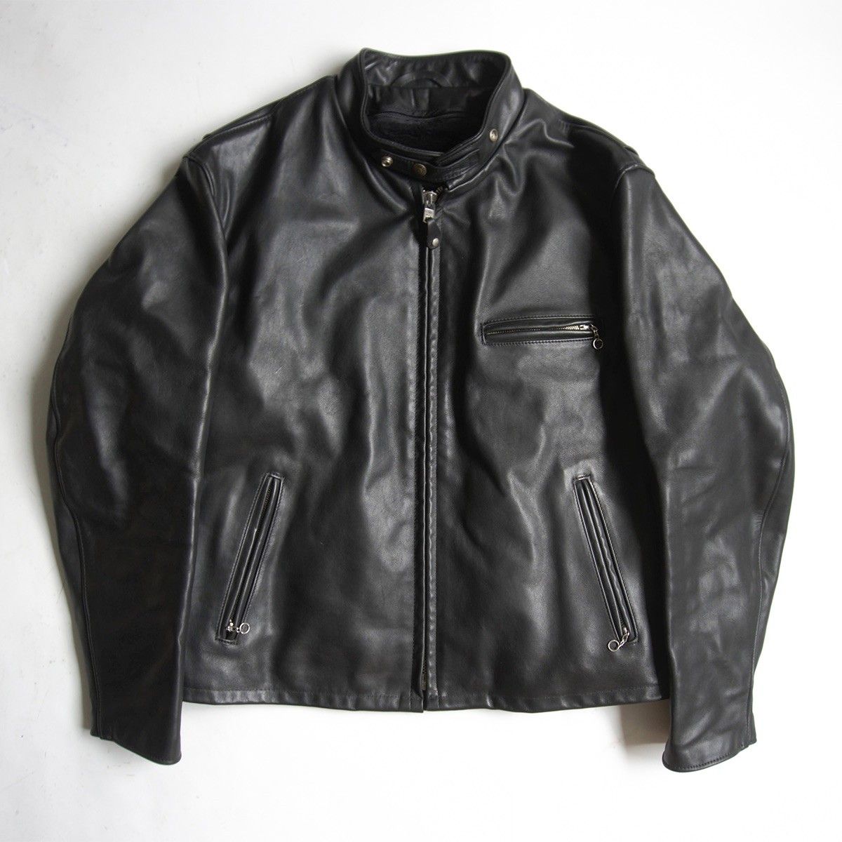 美品/ビッグサイズ】SCHOTT【141/シングルライダースジャケット】48