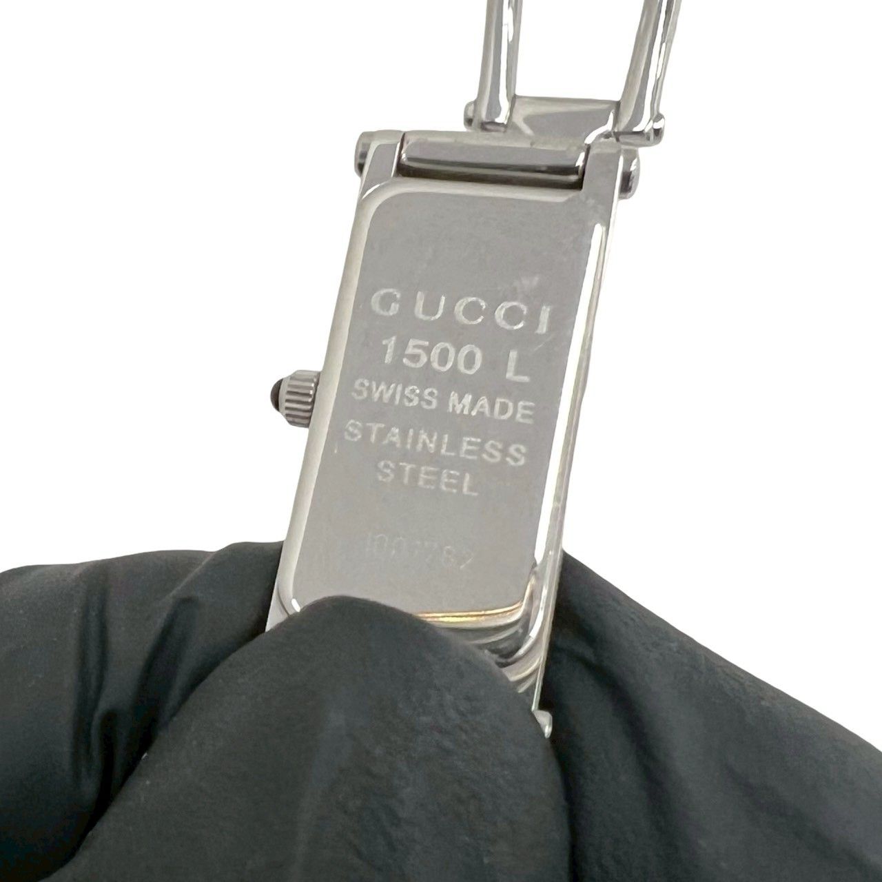 稼働品 極 美品 ケース付き GUCCI グッチ 1500L バングルウォッチ