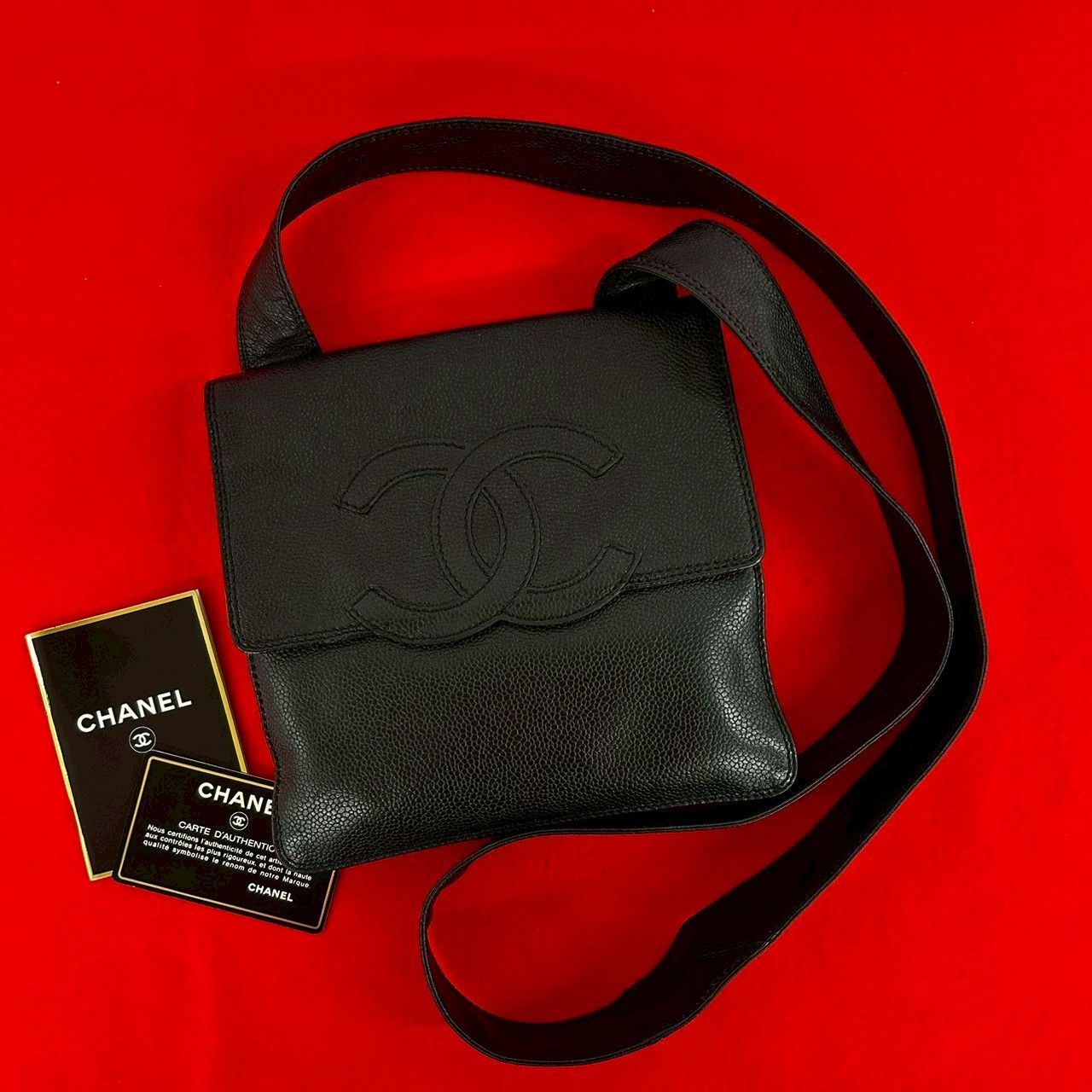 極 美品 カード シール有 5番台 CHANEL シャネル ココマーク キャビア