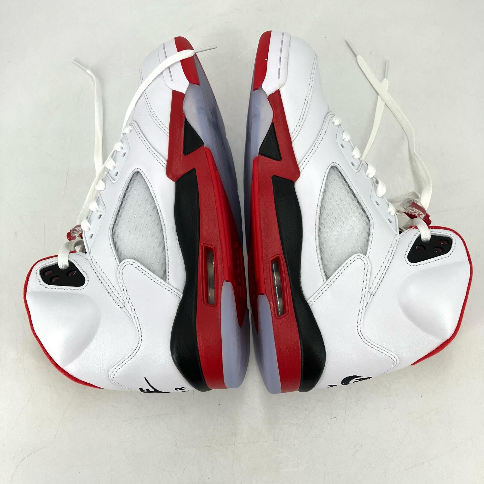 【イオン広店】 中古 NIKE AIR JORDAN | ナイキ　エアー　ジョーダン スニーカー Air Jordan 5 Retro OG　Fire Red/Black Tongue HQ7978-101 ホワイト 28cm 【126】 イオン広店】 中古 NIKE AIR JORDAN | ナイキ エアー ジョーダン