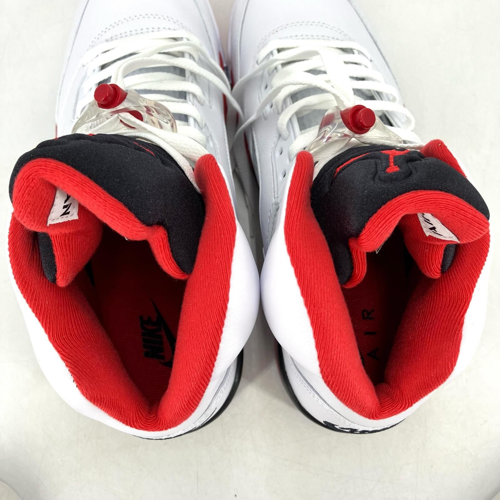 【イオン広店】 中古 NIKE AIR JORDAN | ナイキ　エアー　ジョーダン スニーカー Air Jordan 5 Retro OG　Fire Red/Black Tongue HQ7978-101 ホワイト 28cm 【126】 イオン広店】 中古 NIKE AIR JORDAN | ナイキ エアー ジョーダン