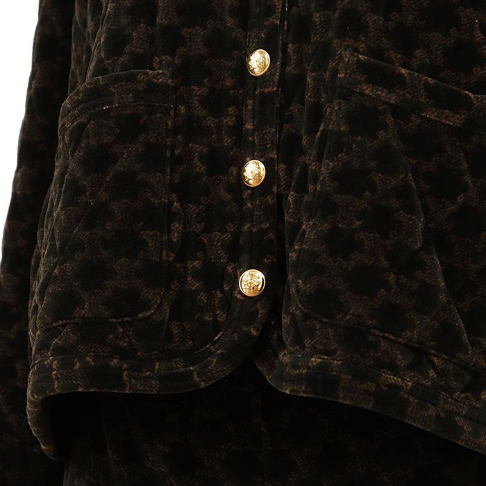 美品】CELINE セリーヌ ベロア セットアップ サイズ 36/S レディース