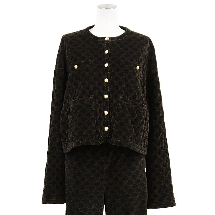 美品】CELINE セリーヌ ベロア セットアップ サイズ 36/S レディース