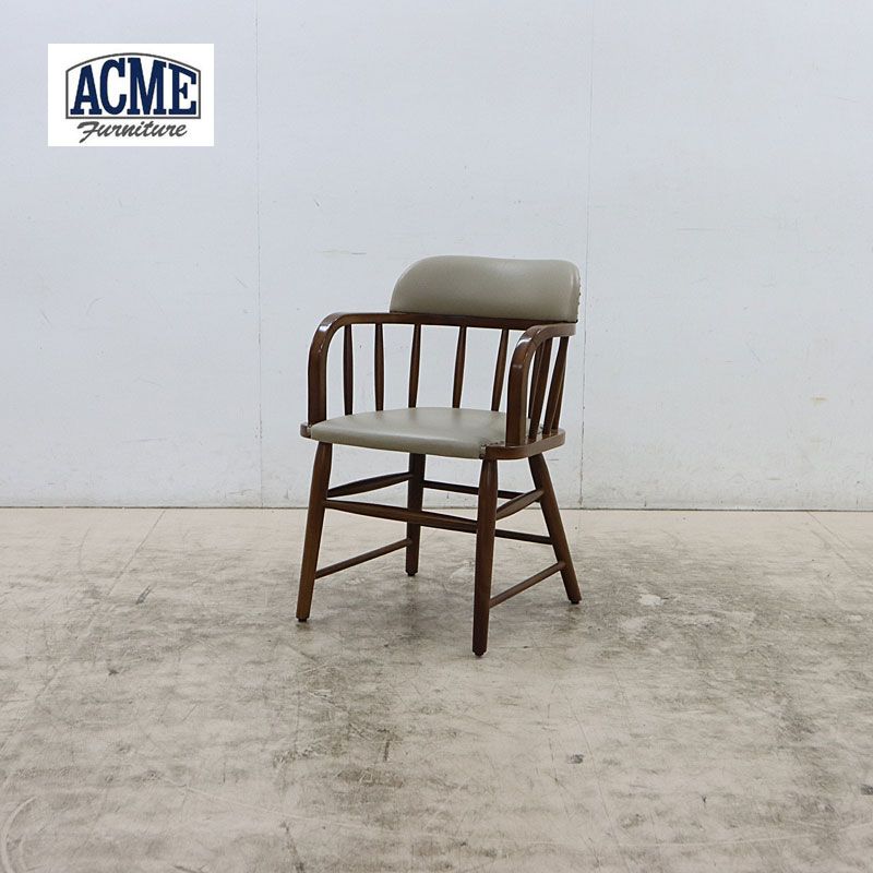 美品 ACME Furniture アクメ ファニチャー OAKS ARM CHAIR BEIGE (PVC