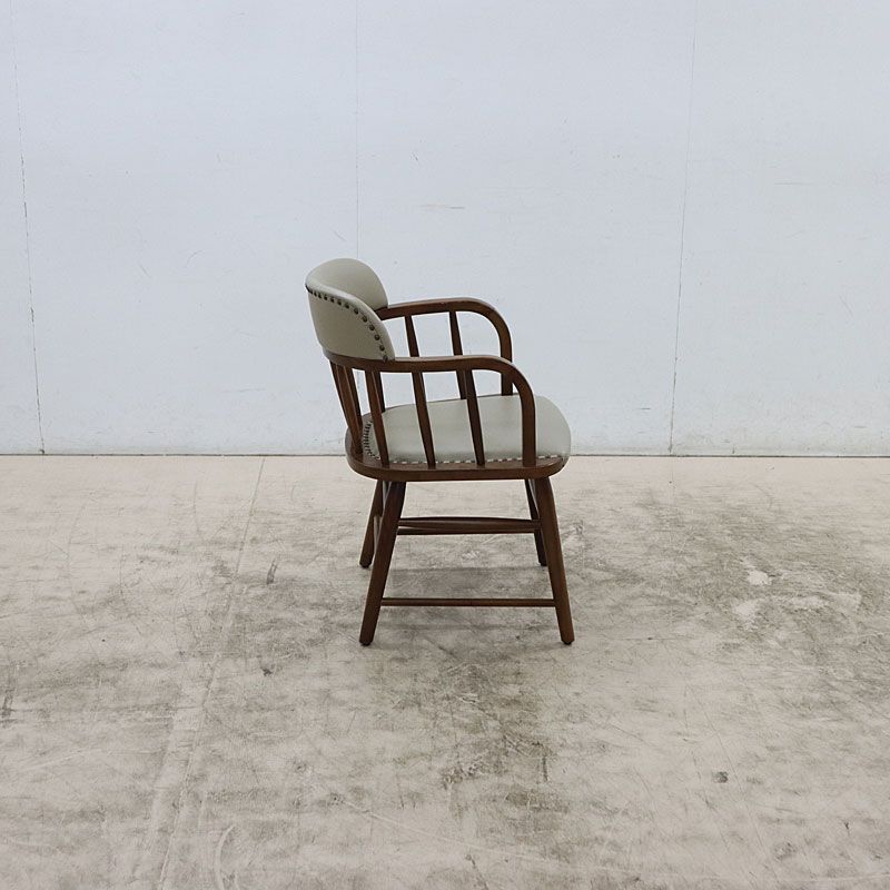 美品 ACME Furniture アクメ ファニチャー OAKS ARM CHAIR BEIGE (PVC