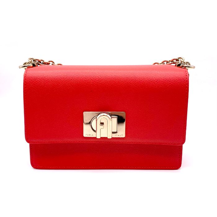 中古】美品 FURLA フルラ 1927 2way レザー チェーン ハンド 
