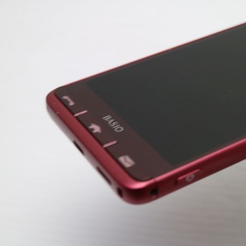 超美品 KYV43 BASIO3 レッド スマホ 即日発送 スマホ 白ロム au