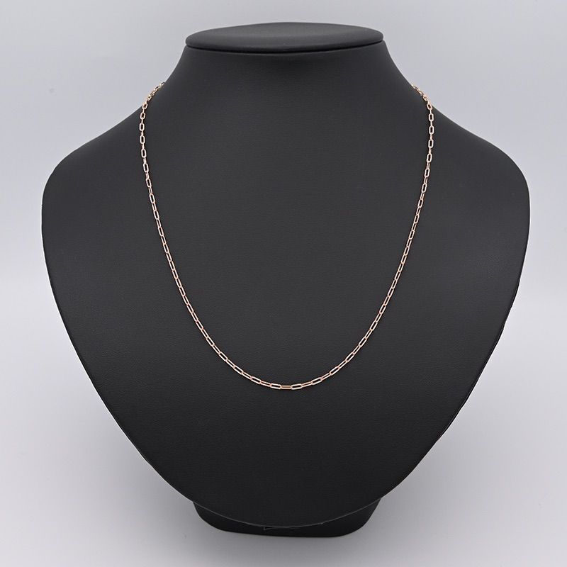 K18 クリップチェーン ネックレス 2mm幅 1.5g 45cm 新品 約45cm 
