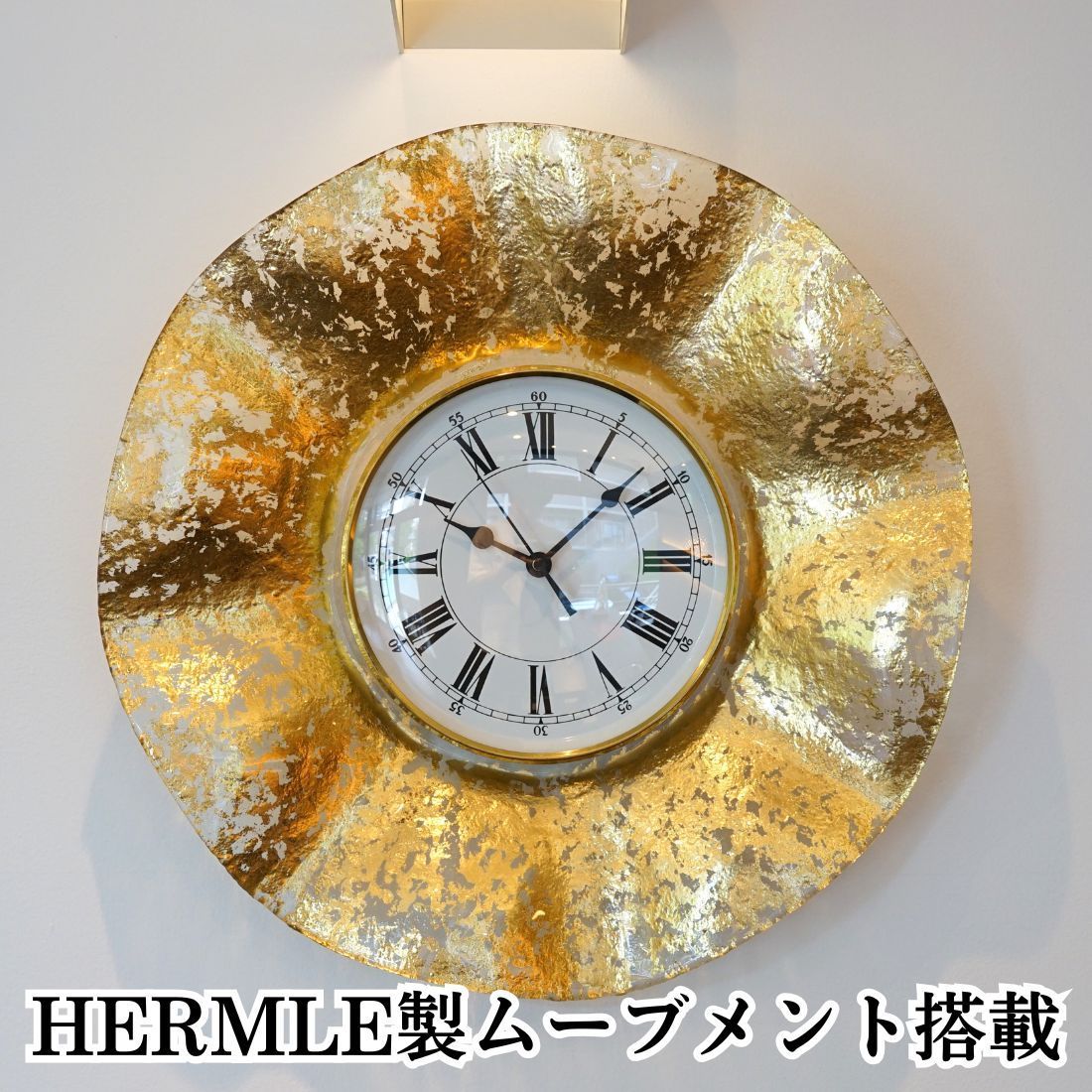 美品 ウォールクロック イタリア製 ヘルムレムーブメント クォーツ