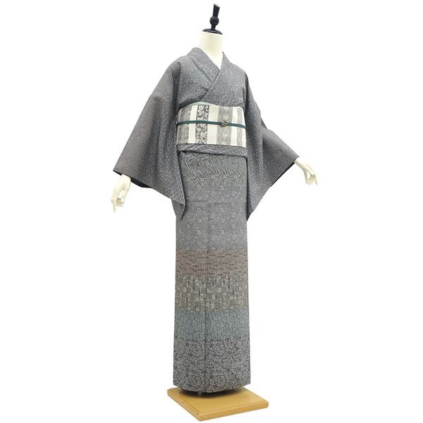 新古品】 紬 訪問着 着物 二代目 川村久太郎 未使用 正絹 袷 手染め