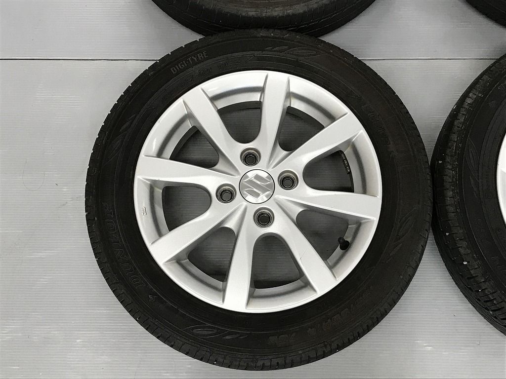 ◎スズキ軽用 バリ溝 24年製 DUNLOP 155/65R14 純正 小傷 良品 14inc
