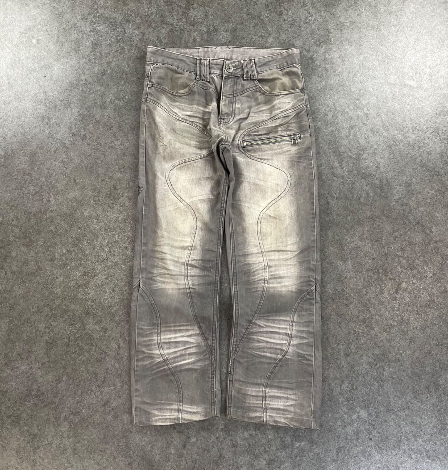 ZEROSAIL ZHAN'S JEANS archive Y2K お兄系 グレーデニム ジーンズ