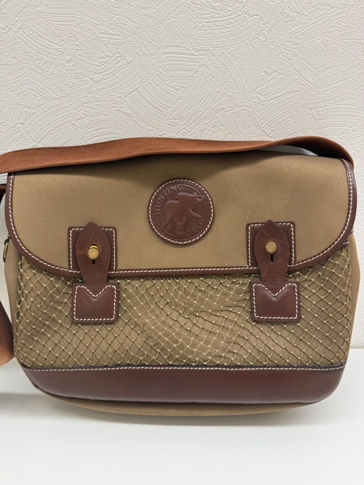 S【中古・長期保管品】ハンティングワールド ショルダーバッグ