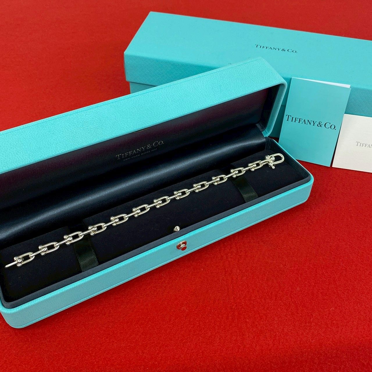 シルバー925 TIFFANY&Co TIFFANY箱付き中古　美品チェーン無し 極 美品 箱付き TIFFANY&Co. ティファニー ハードウェア スモール