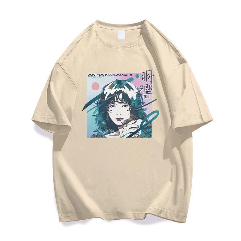 音楽 歌姫 中森明菜 アルバムプリント 漫画風 Tシャツ メンズ ライブ