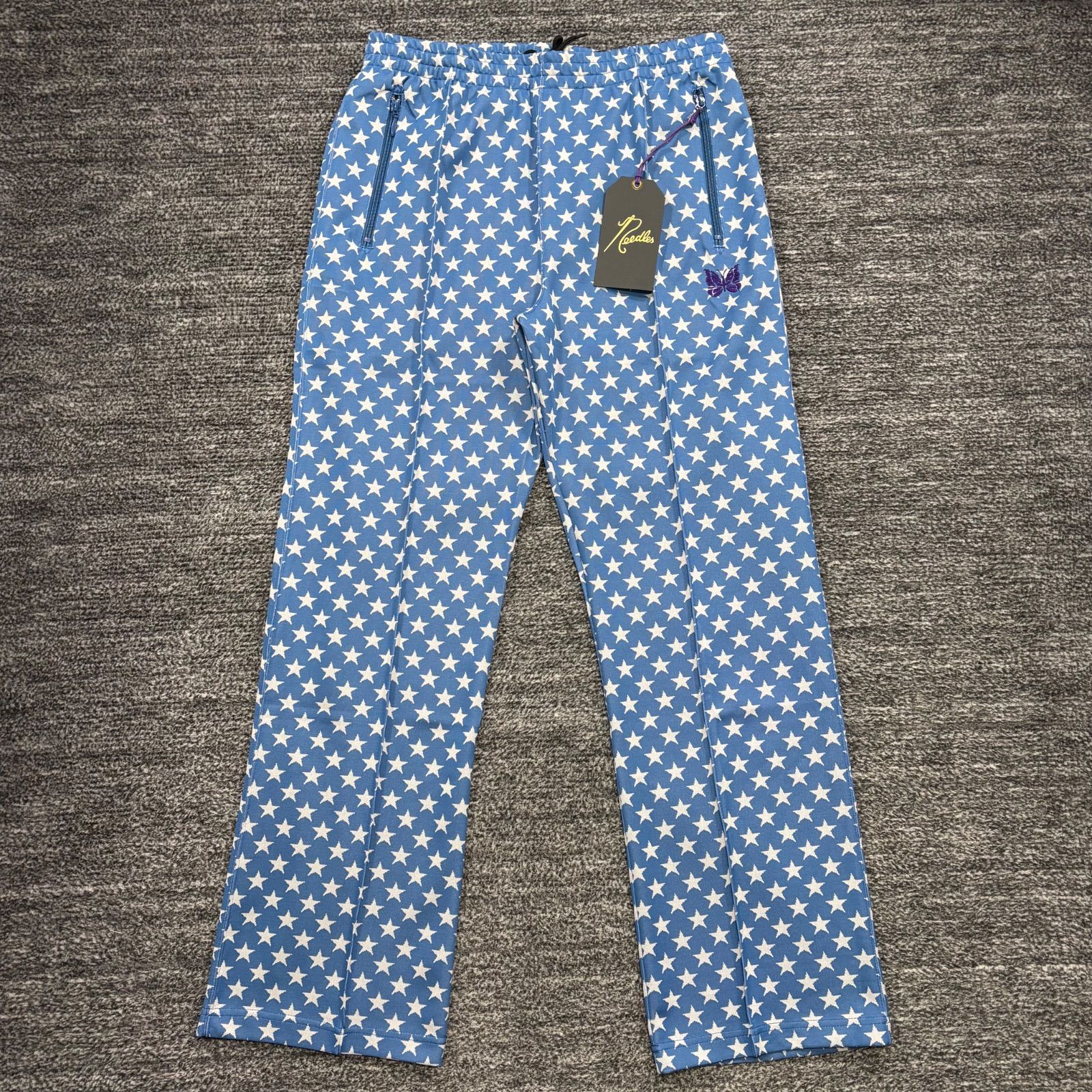 ニードルス　スター柄　ジャージ 未使用品 needles MR283 Track Pant Star L ニードルス トラックパンツ