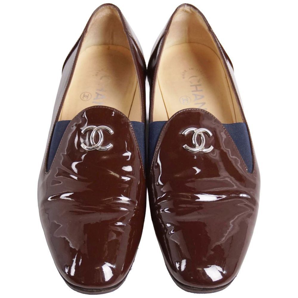 シャネル CHANEL パンプス G28436 フラットパンプス エナメルレザー