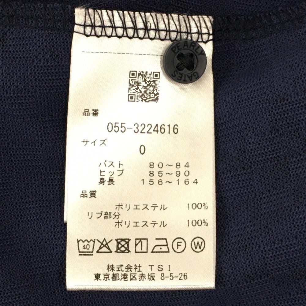 新品】パーリーゲイツ ノースリーブワンピース リーフ総柄 胸ロゴ