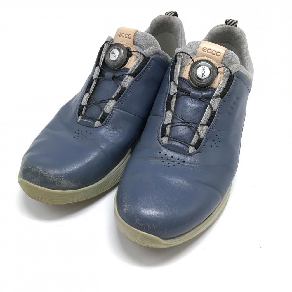 ECCO S-THREE BOA GTX 42/26.5 ネイビー リペア済 エコー ゴルフシューズ ネイビー S-THREE BOA GORE-TEX スパイクレス