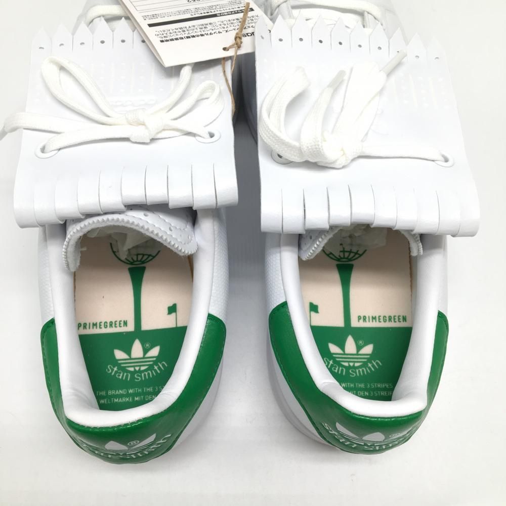 新品】アディダス ゴルフシューズ 白×グリーン Q46252 スタンスミス