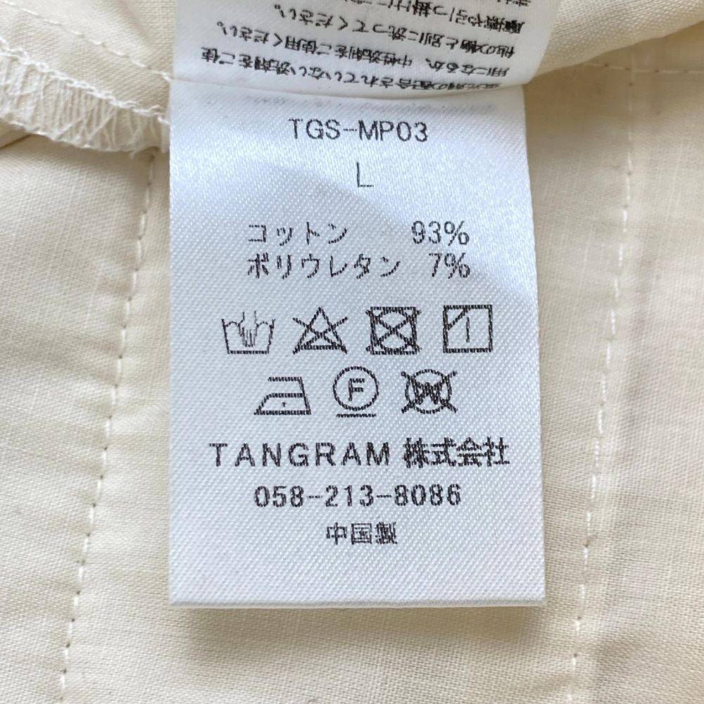 サイズ：L TANGRAM タングラム TGS-MP03 ロングパンツ ベージュ系