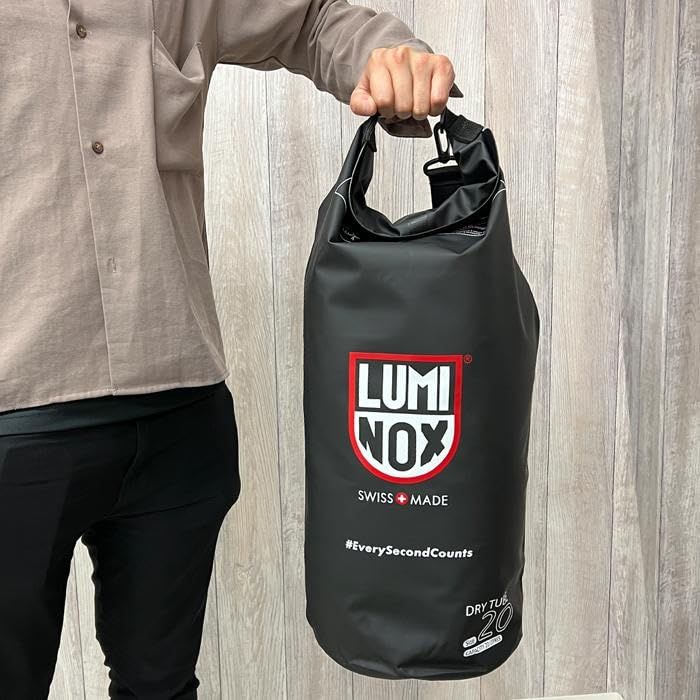 ルミノックス LUMINOX 20L 防水バッグ ドラム型 2WAY ストラップ付き 斜め掛け可能 JBA.L009 Bolsa Waterproof 60 cm x 24 cm ドライバッグ ブラック キャンプ アウトドア ジムバッグ [並行輸入品]pms