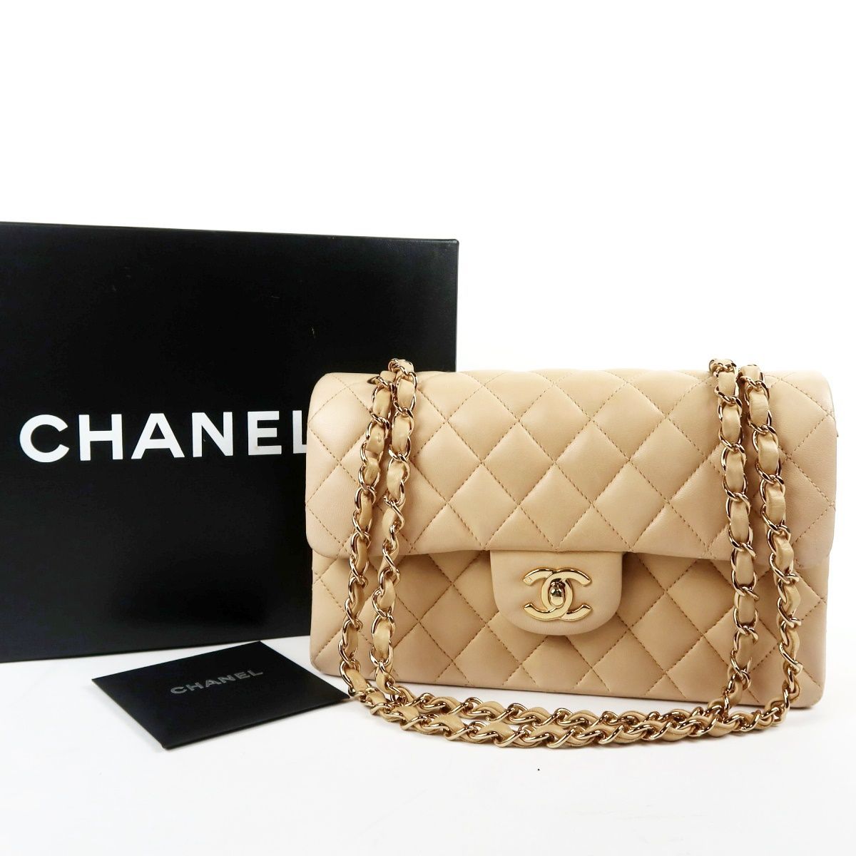 美品】CHANEL シャネル ラムスキン マトラッセ ダブルフラップ 二重蓋