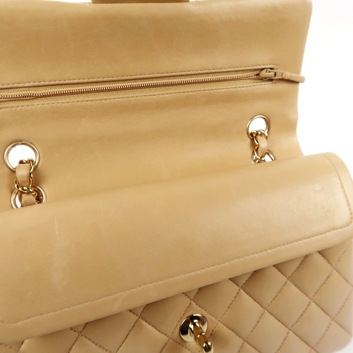 美品】CHANEL シャネル ラムスキン マトラッセ ダブルフラップ 二重蓋 