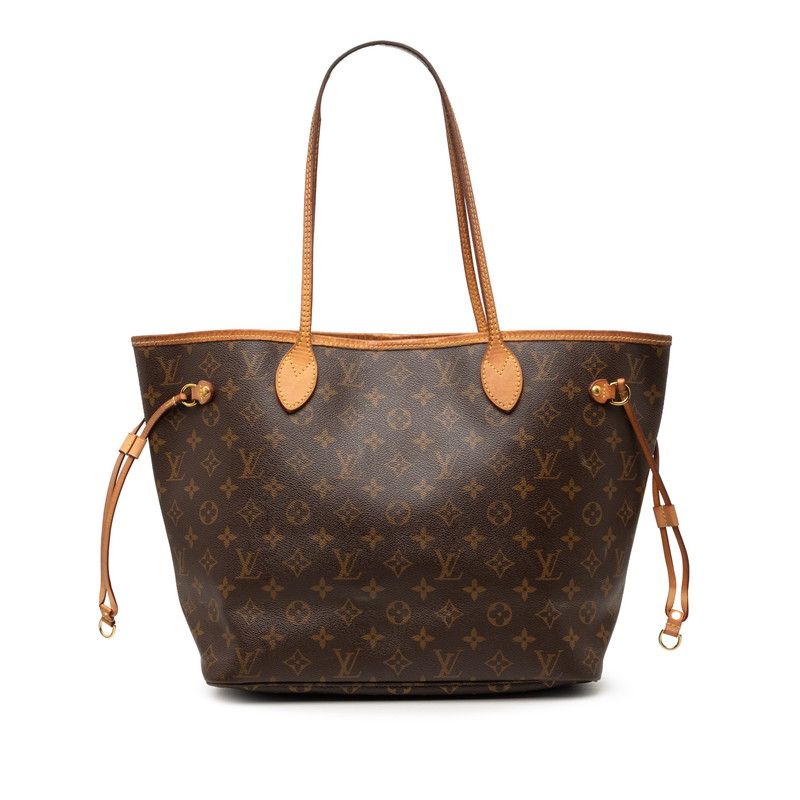 ルイ ヴィトン モノグラム ネヴァーフルMM トートバッグ ショルダーバッグ M40156 ブラウン PVC レザー レディース LOUIS VUITTON【1-0275678】