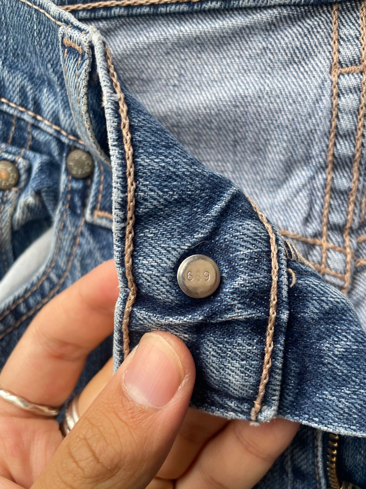 Levi's 515 ブーツカット デニムパンツ（中色インディゴ・W30相当・コロンビア製） 10