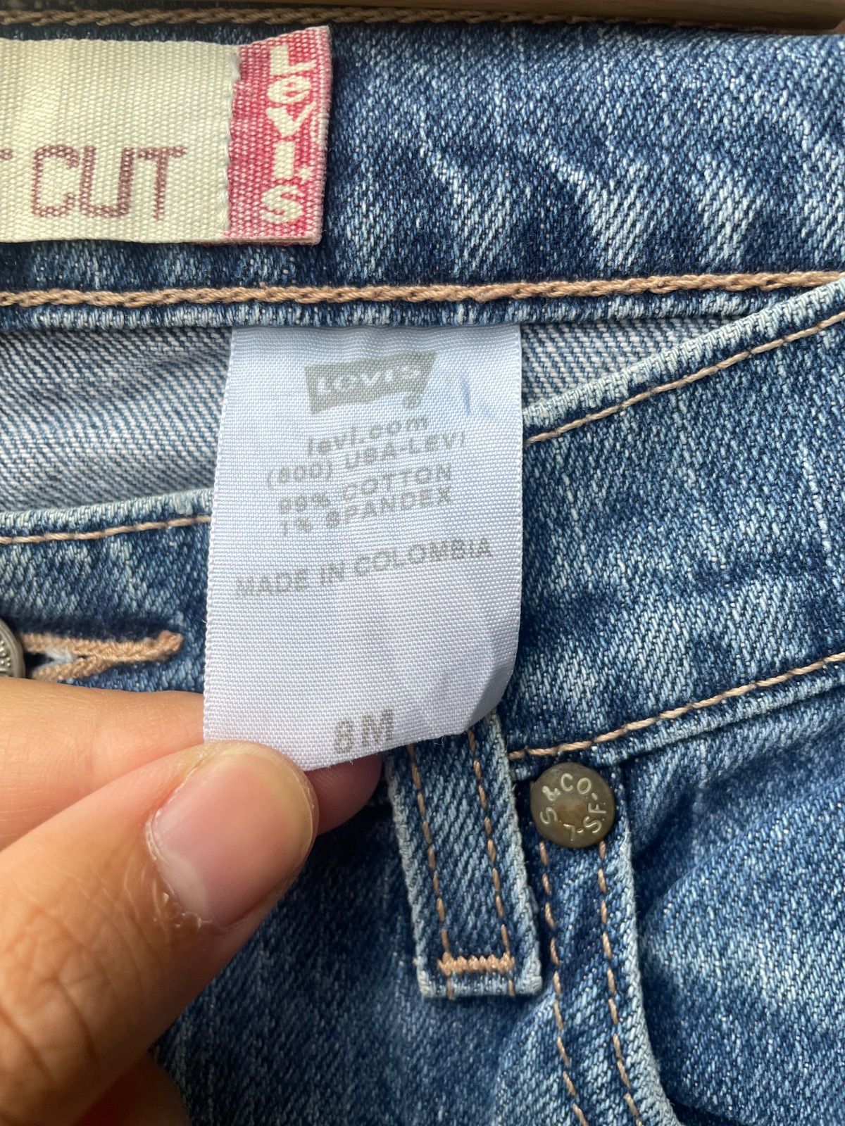 Levi's 515 ブーツカット デニムパンツ（中色インディゴ・W30相当・コロンビア製） 5