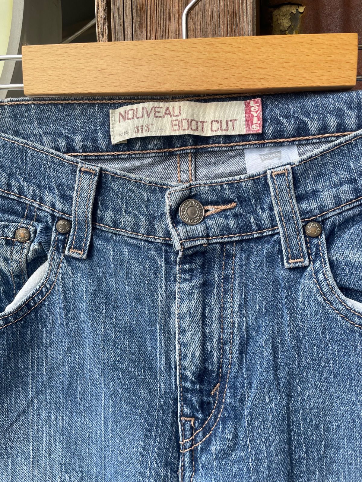 Levi's 515 ブーツカット デニムパンツ（中色インディゴ・W30相当・コロンビア製） 2