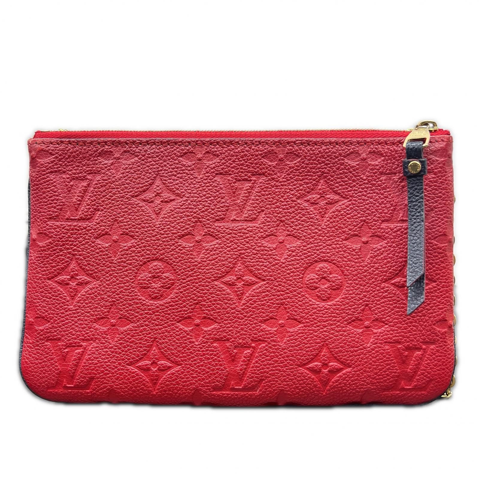 LOUIS VUITTON 美品 ルイヴィトン ポシェット ドゥーブル ジップ 
