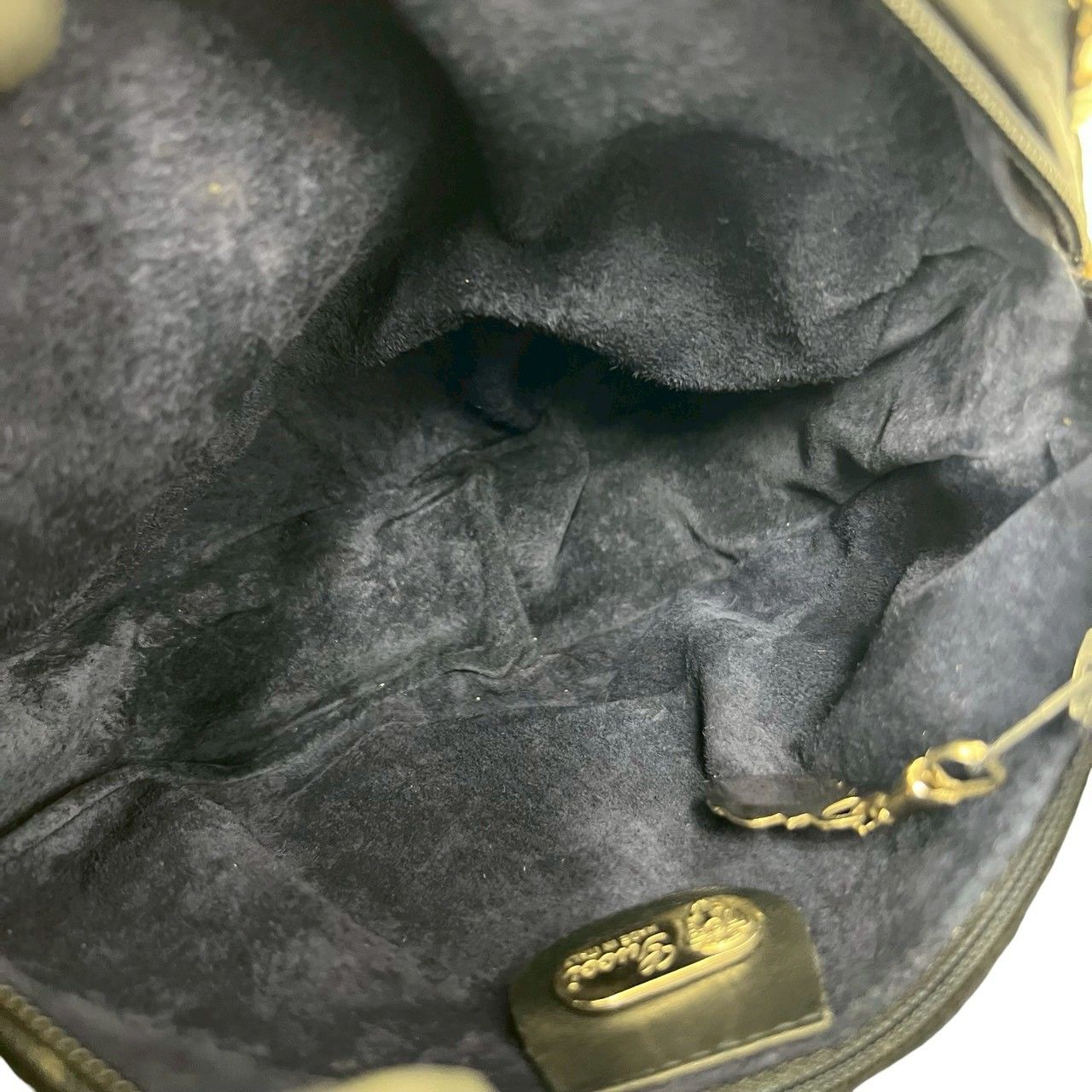 極 美品 GUCCI グッチ オールドグッチ GG ロゴ 金具 レザー 本革