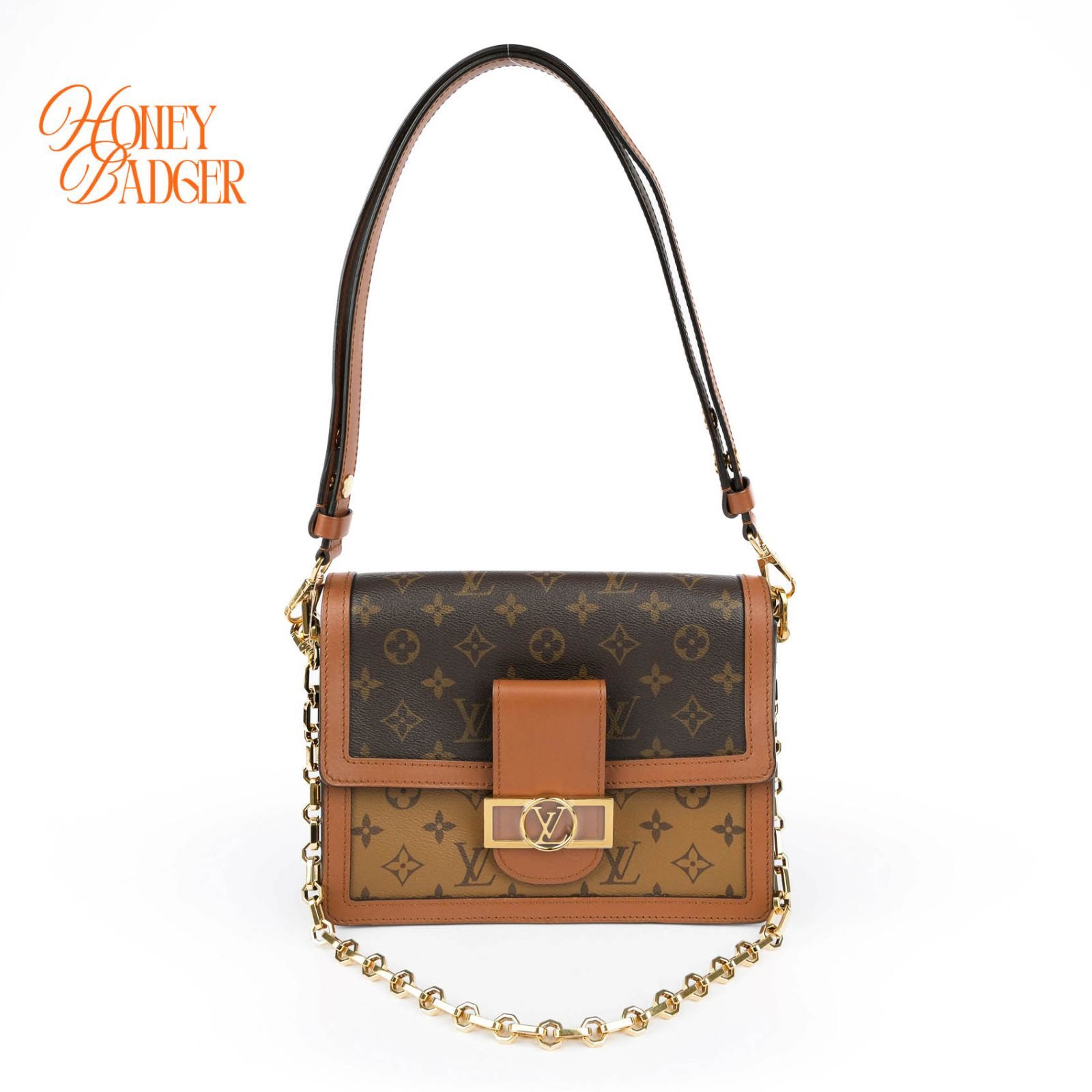 LOUIS VUITTON ドーフィーヌ チェーン ショルダーバッグ 美品】ルイヴィトン LOUIS VUITTON ドーフィーヌ MM モノグラム