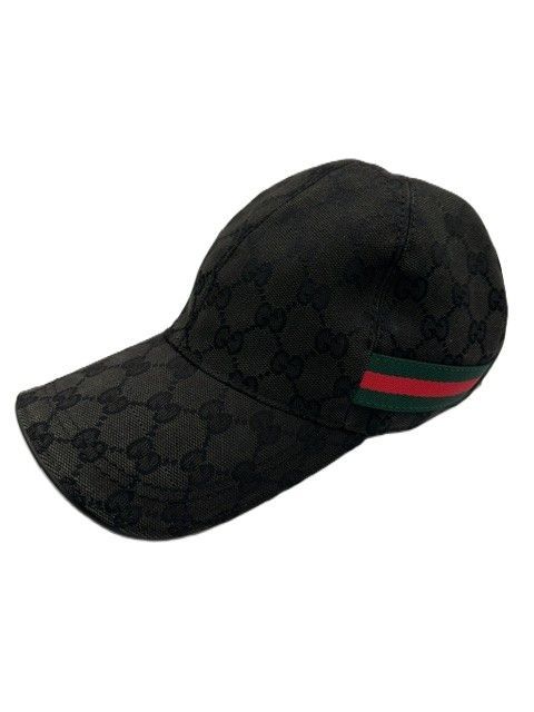 GUCCI　グッチ　シェリーライン　ベースボール　キャップ　872632　200035　コットン　ブラック　レディース　メンズ