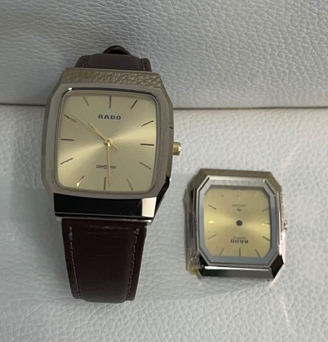 稼働品 新品電池交換 RADO DIASTAR ゴールド文字盤 腕時計 メンズ RADO DIASTAR ダイヤスター 稼働品 新品電池交換済み メンズ腕時計