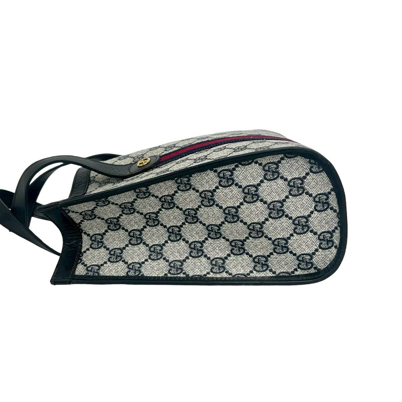 極 美品 GUCCI グッチ オールドグッチ シェリーライン GG ロゴ 柄 金具