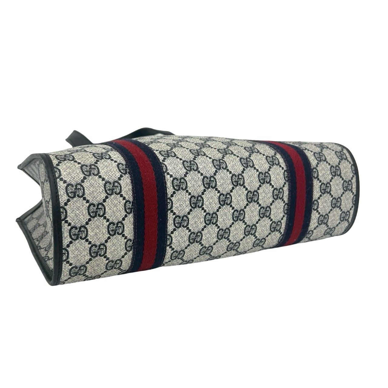 極 美品 GUCCI グッチ オールドグッチ シェリーライン GG ロゴ 柄 金具