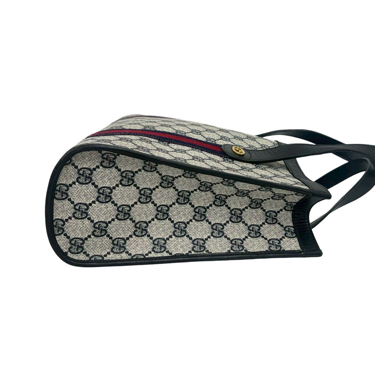 極 美品 GUCCI グッチ オールドグッチ シェリーライン GG ロゴ 柄 金具