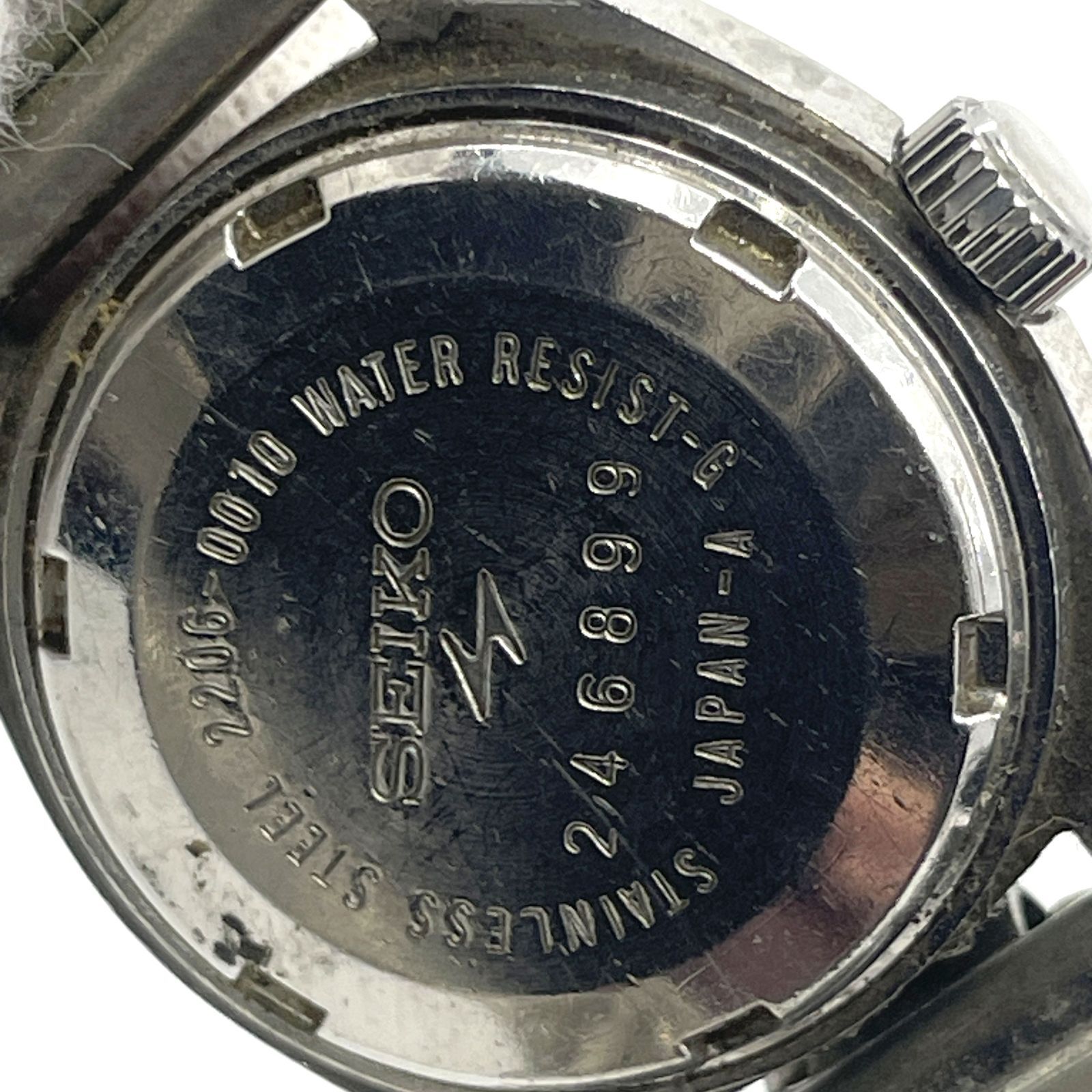 動作△ SEIKO セイコー 2206-0010 AT 自動巻 パープルブルー文字盤