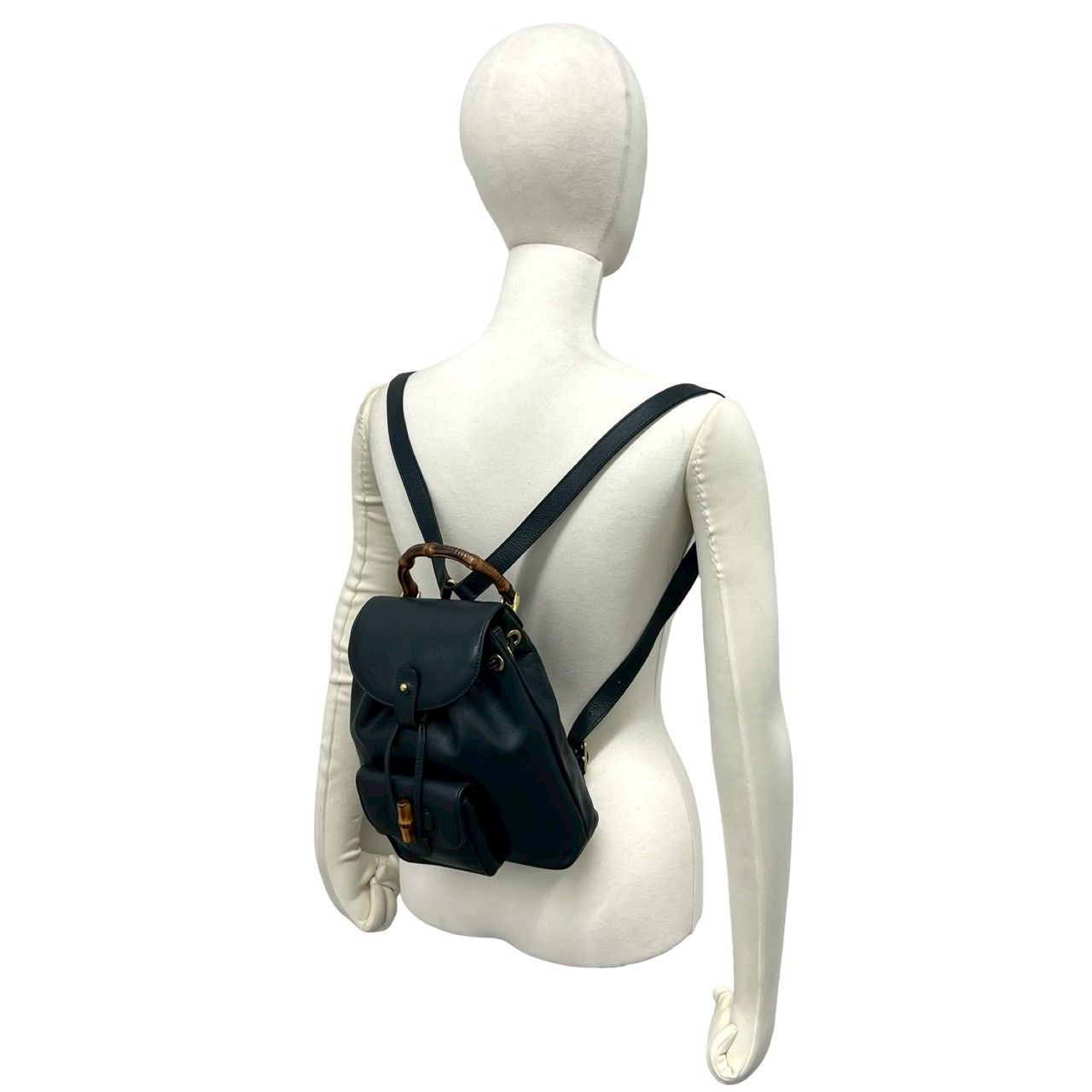極 美品 GUCCI グッチ オールドグッチ ヴィンテージ バンブー レザー