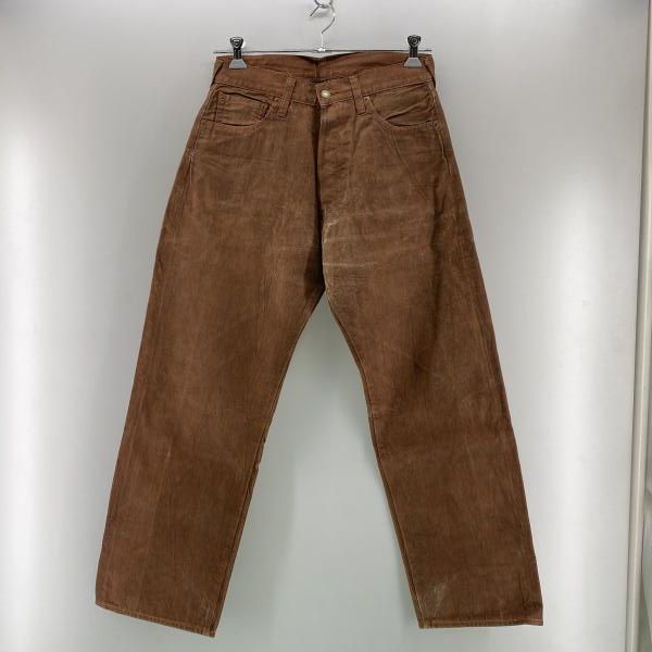 EVISU エヴィス カラーパンツ レア 柿渋染め W32 中古】EVIS JEANS 初期2504XX 柿渋染め ブラウン W32L35 ※丈詰め