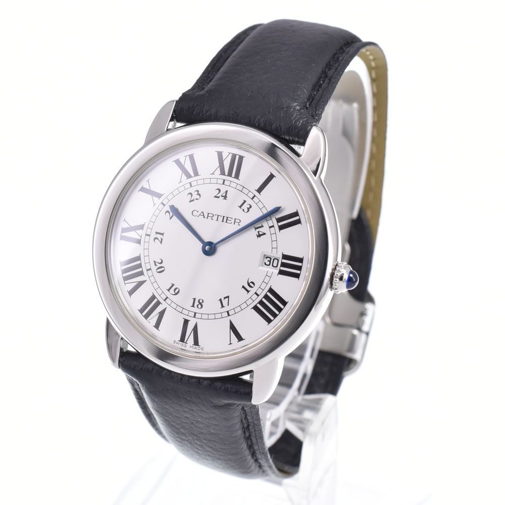 カルティエ CARTIER W6700255 ロンドソロLM デイト シルバー クォーツ